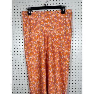 Steve Madden orange blossom satin maxi skirt size M